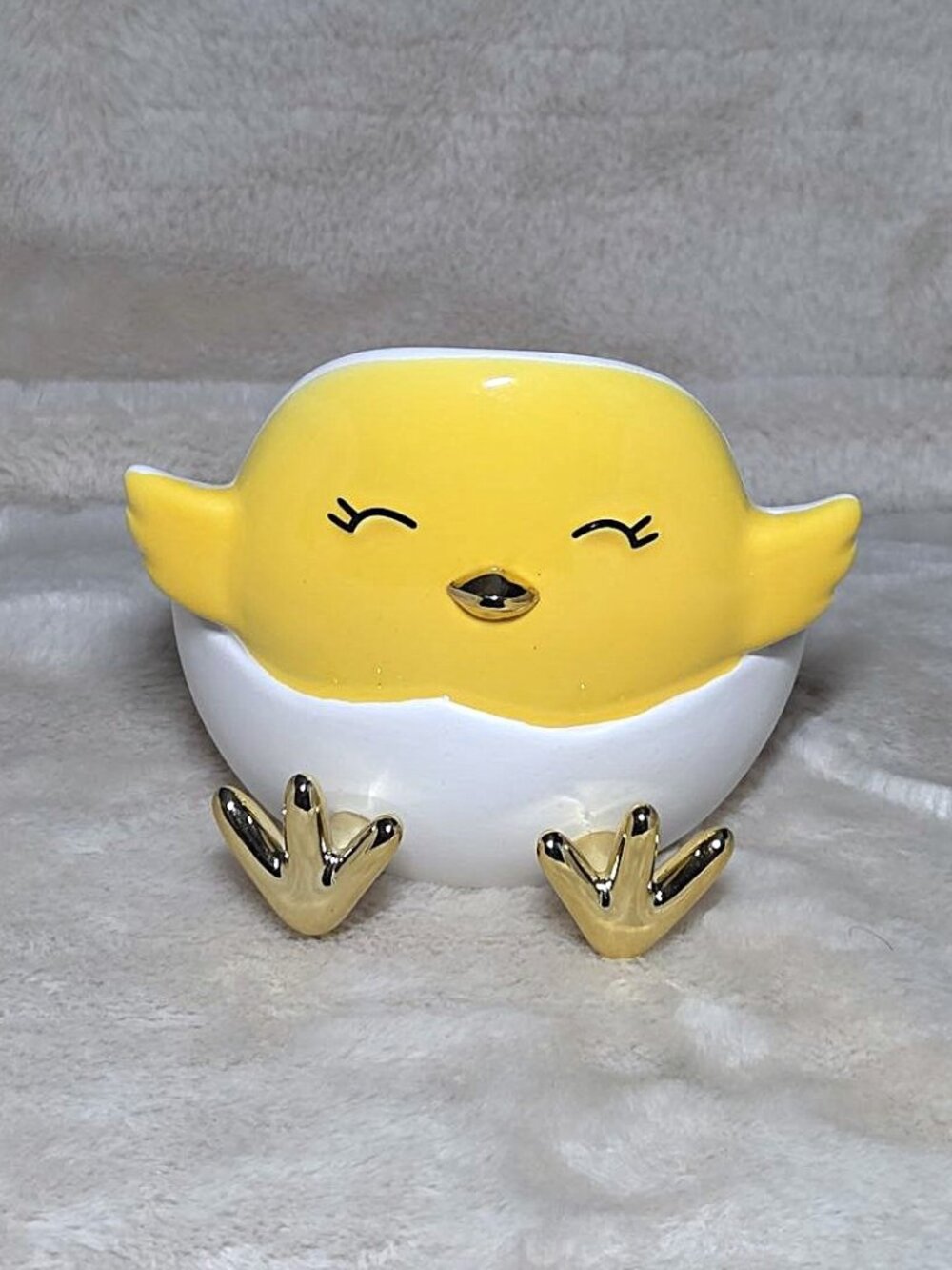 Bath and Body Works EASTER CHICK Single Wick Candle Holder Ceramic #B4